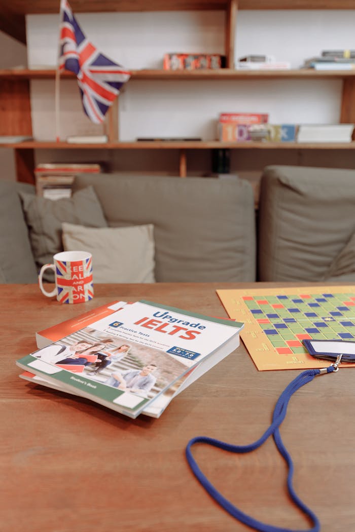 A Book on Top of a Wooden Table